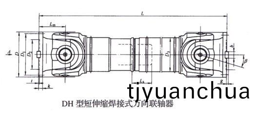 DH型短伸縮銲接式萬曏聯軸器