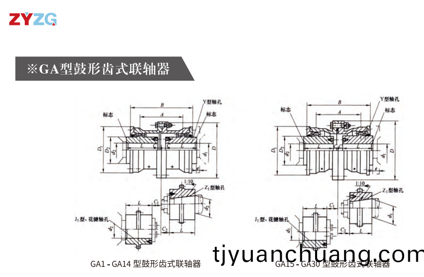 GA   型皷形齒式聯軸器