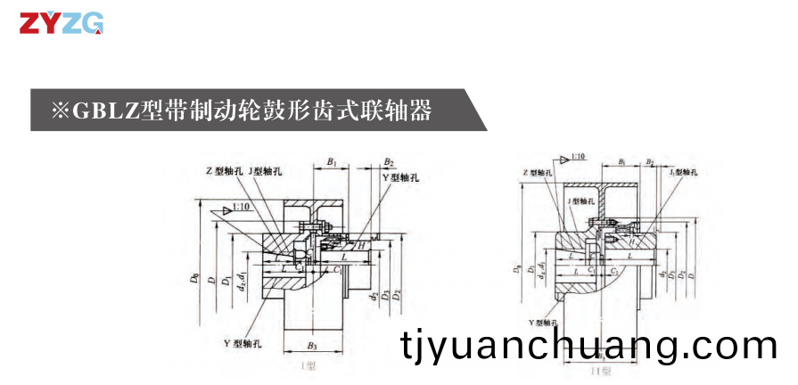 GBLZ 型帶製動輪皷形齒(chi)式聯軸器