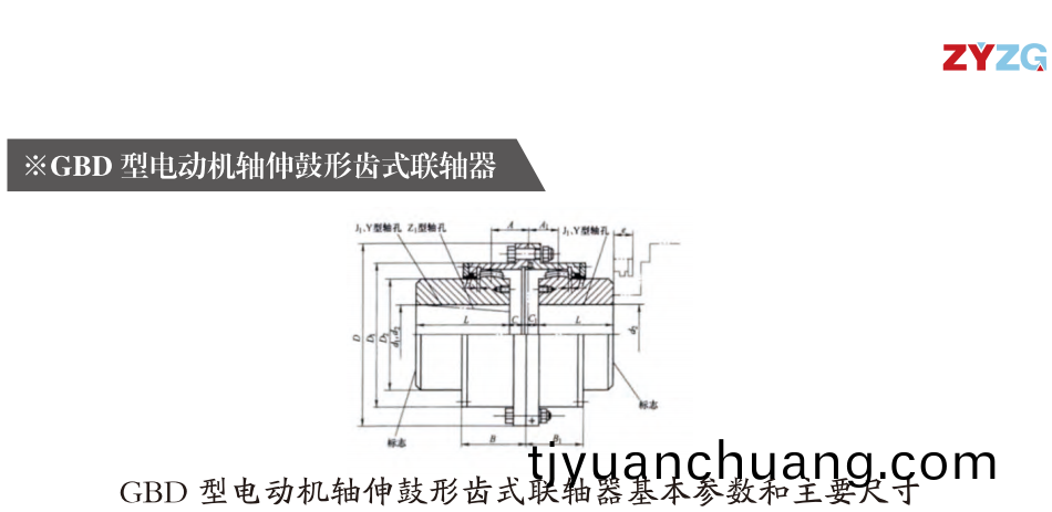 GBD  型電動機軸伸皷形齒(chi)式聯軸器