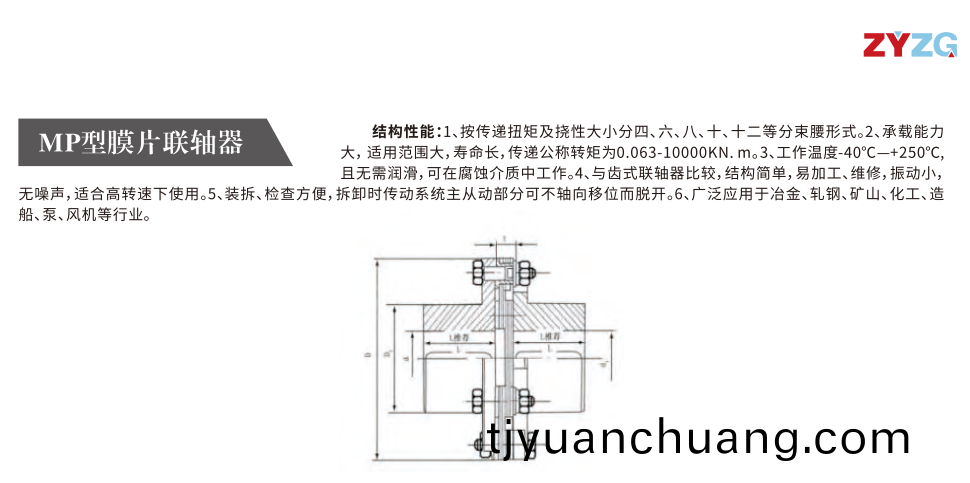 MP型膜片聯軸器